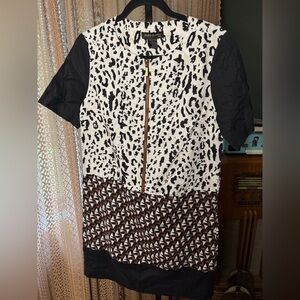 Black and White Patterned Dress